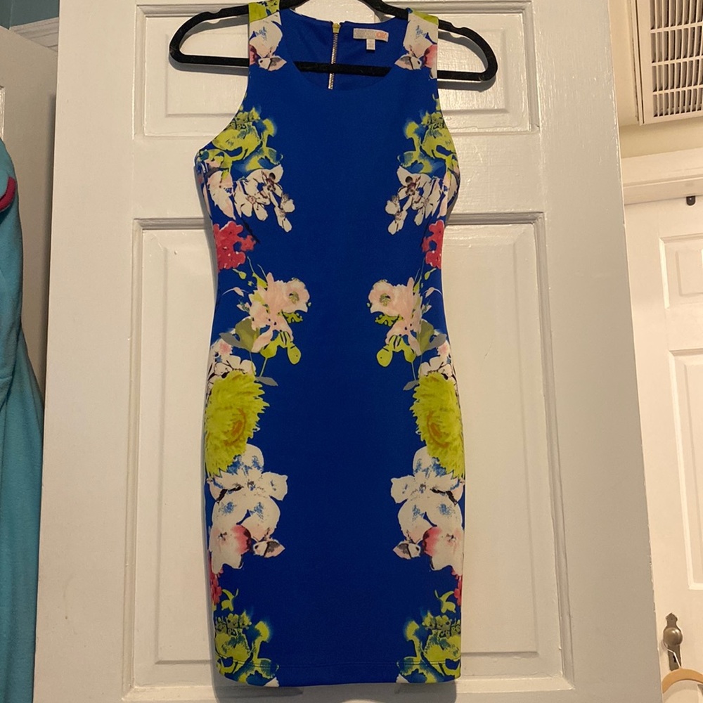 Blue mini dress